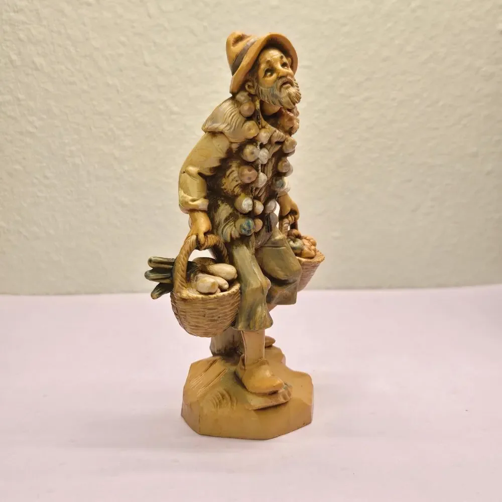 Vintage Fontanini Depose Italy Peasant Market Vendor Figurine Nativity Villager